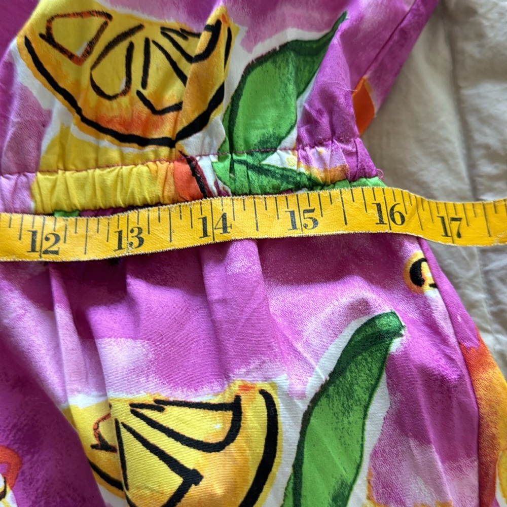 Donna Morgan Lemon Printed Flutter Cap Sleeve Ruf… - image 6